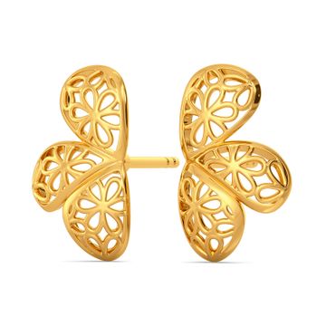 Lace Twinning Gold Earrings