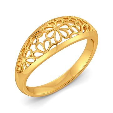 Lacy Daisy Gold Rings