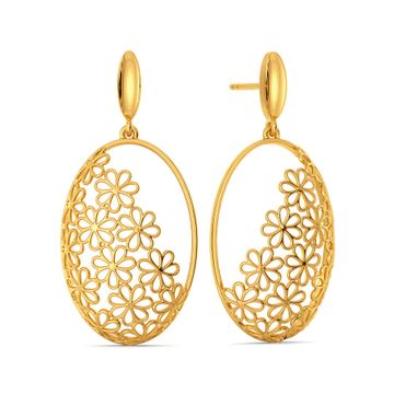 Lace Blossoms Gold Earrings