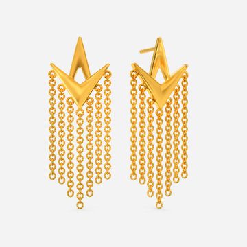 Fringe Away Gold Earrings