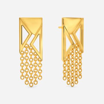 Fringe-It-Up Gold Earrings
