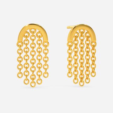 Summer Fling Fringe Gold Earrings