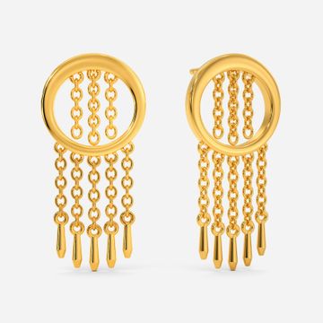 Fringe Thrill Gold Earrings