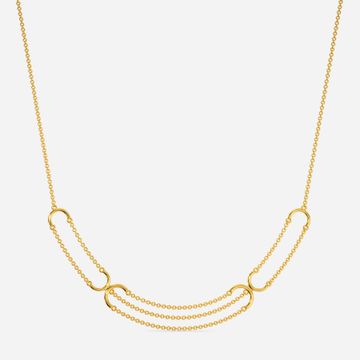 Bead Fringe Gold Necklaces