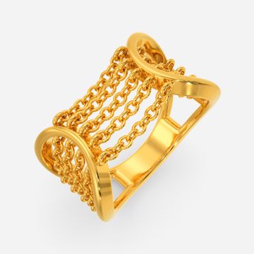 Bohemian Flair Fringe Gold Rings