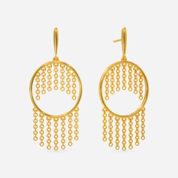 Thrill-O-Fringe Gold Earrings