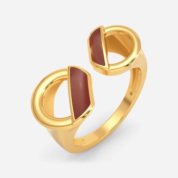 Cool in Coffee Gold Rings