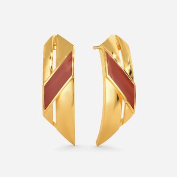 The Leather Lingo Gold Earrings