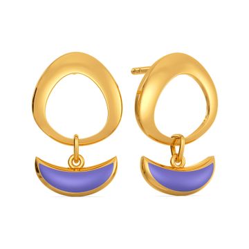 Lilac Fields Gold Earrings