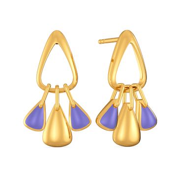 Millennial Purple Gold Earrings