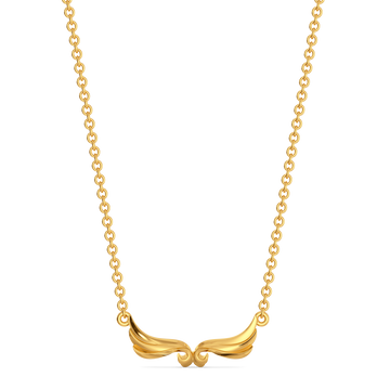 Captivating Feathers Gold Necklaces