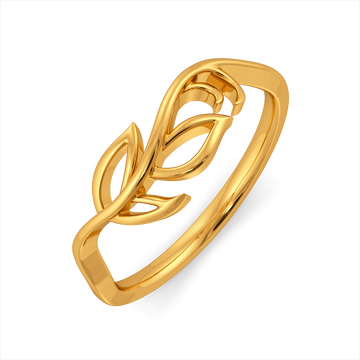 Draped in Feathers Gold Rings