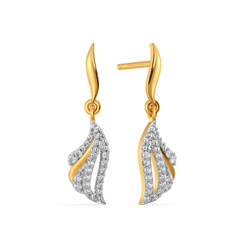 Decked Out in Feathers Diamond Earrings