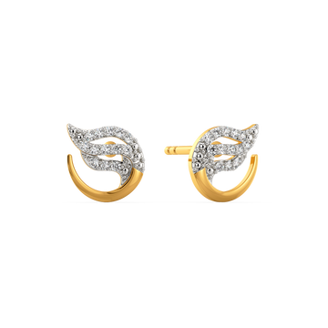 Decked Out in Feathers Diamond Earrings