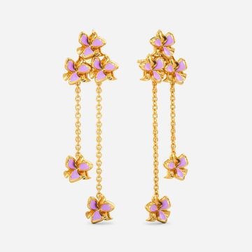 Lilac Breeze Gold Earrings