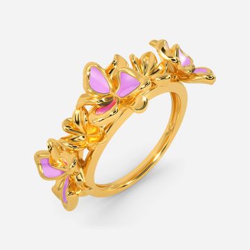 Love O Lilac Gold Rings