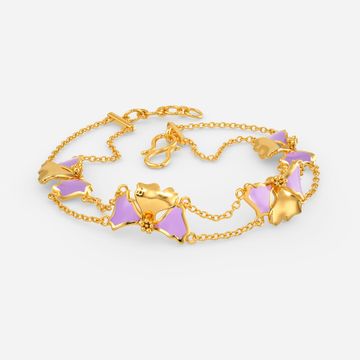 Lilac Drizzle Gold Bracelets