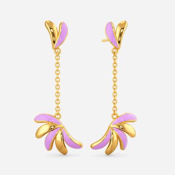 Simply Lilac Gold Earrings