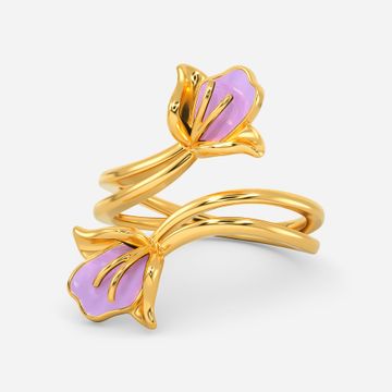 Lilac Blossoms Gold Rings