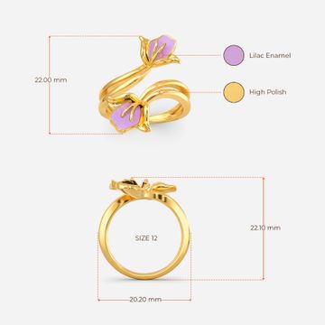 Lilac Blossoms Gold Rings