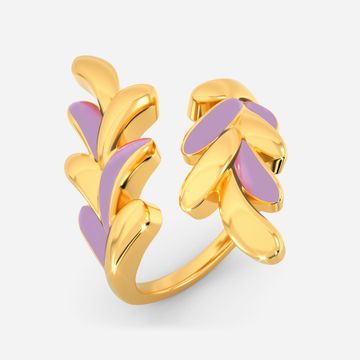 Braid O Lilac Gold Rings