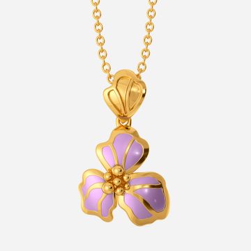 Blooming Lilac Gold Pendants