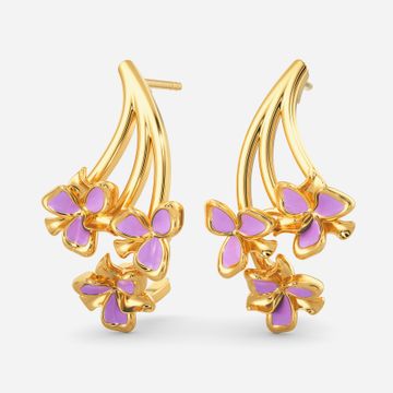 Work It Lilac Gold Earrings
