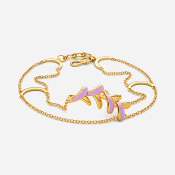Colour Me Lilac Gold Bracelets