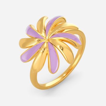 Colour Me Lilac Gold Rings