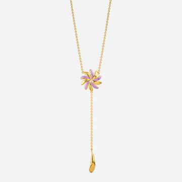 Colour Me Lilac Gold Necklaces