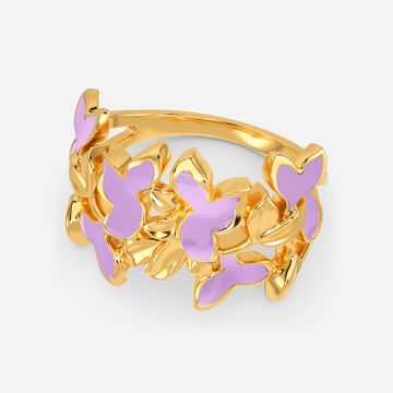 Lilac Sky Gold Rings