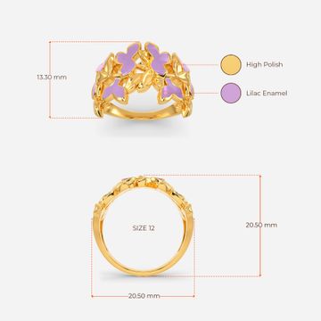 Lilac Sky Gold Rings