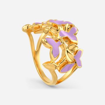 Lilac Sky Gold Rings