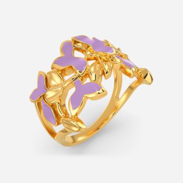 Lilac Sky Gold Rings