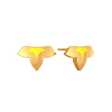 Plush Petals Gold Earrings