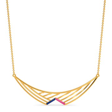Pink Edged Gold Necklaces