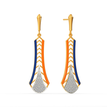 Orangish Diamond Earrings