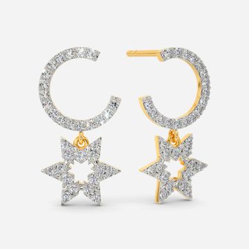 Symbol O Star Diamond Earrings