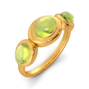 Green Groove Gemstone Rings