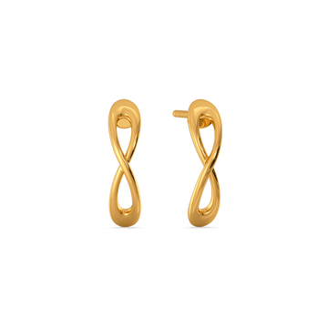 Infinite Loop Gold Earrings