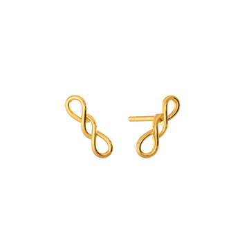 Infinite Loop Gold Earrings