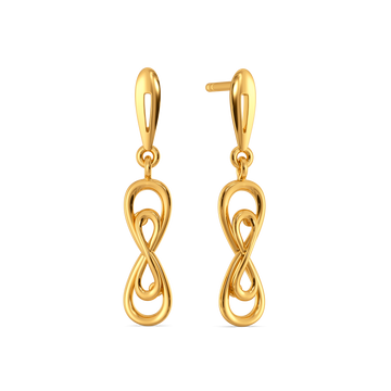 Harmonious Loop Gold Earrings