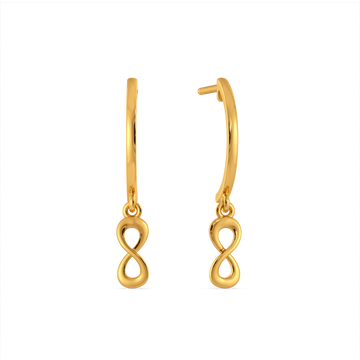Harmonious Loop Gold Earrings