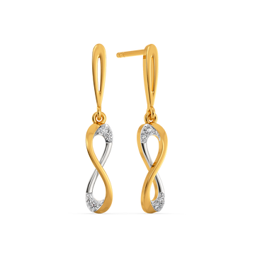 Loops That Wander Diamond Earrings