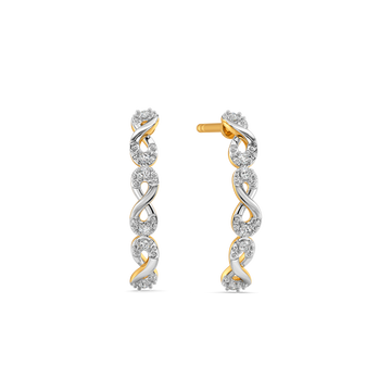 Loops That Wander Diamond Earrings