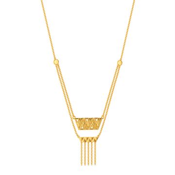 Leather Weather Gold Necklaces
