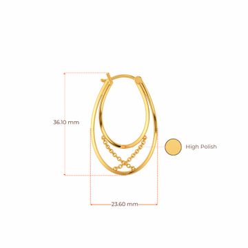 Daring Leather Gold Earrings
