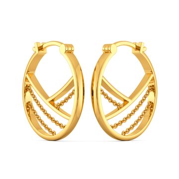 Link A Ride Gold Earrings