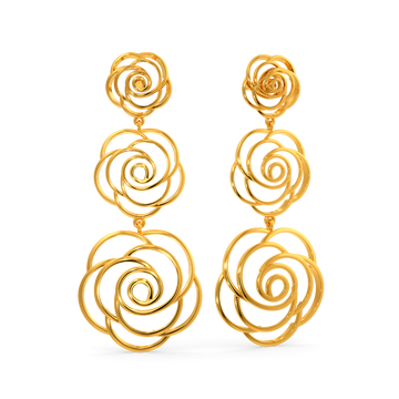 Bloomin Vibes Gold Earrings