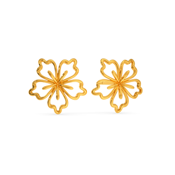 Party in Blooms Gold Earrings